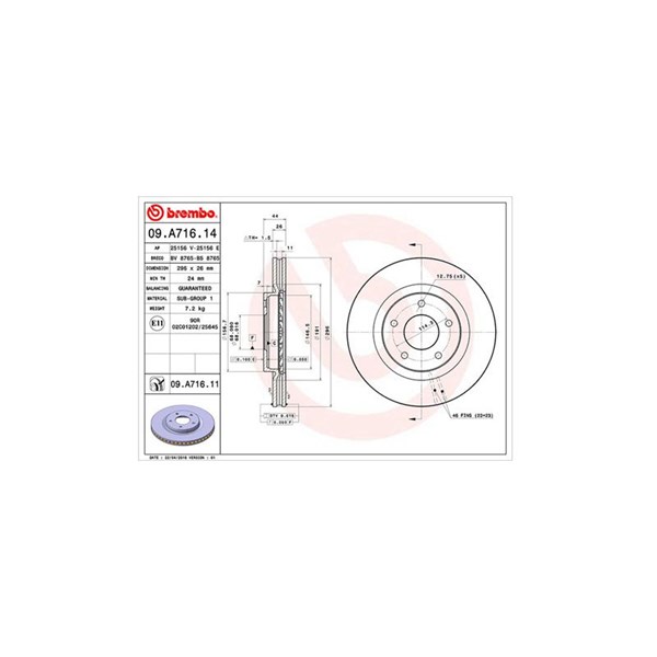 Bromsskiva Ventilerad, Framaxel Magneti marelli 360406103100 MAGNETI MARELLI