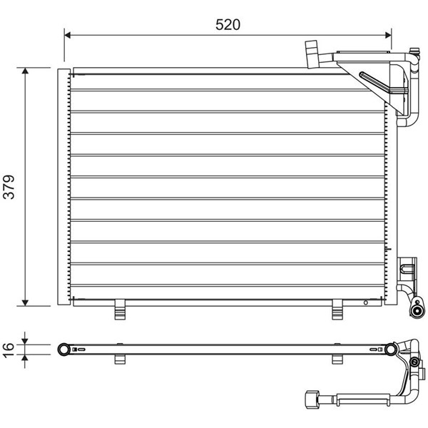 Kondensor, klimatanläggning Valeo 814297 VALEO