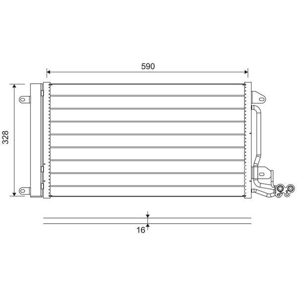 Kondensor, klimatanläggning Valeo 814364 VALEO