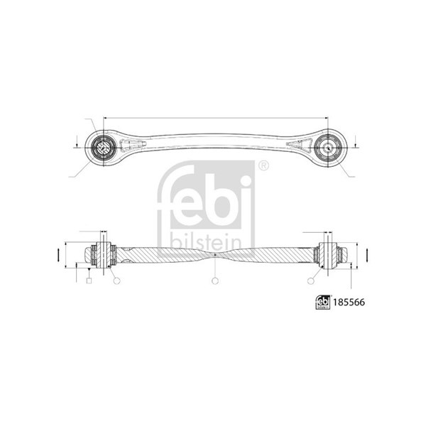 Länkarm, Fram, Ytter, Bakaxel vänster, Nedre Febi bilstein 185566 FEBI BILSTEIN