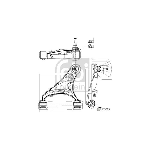 Länkarm, framaxel höger, Upptill Febi bilstein 185765 FEBI BILSTEIN Länkarm, framaxel höger, Upptill Febi bilstein 185765 FEBI BILSTEIN