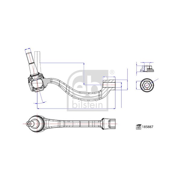Styrled, framaxel höger, framaxel vänster Febi bilstein 185887 FEBI BILSTEIN Styrled, framaxel höger, framaxel vänster Febi bilstein 185887 FEBI BILSTEIN