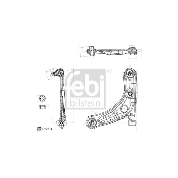 Länkarm, Ytter, framaxel vänster, Nedre Febi bilstein 185903 FEBI BILSTEIN