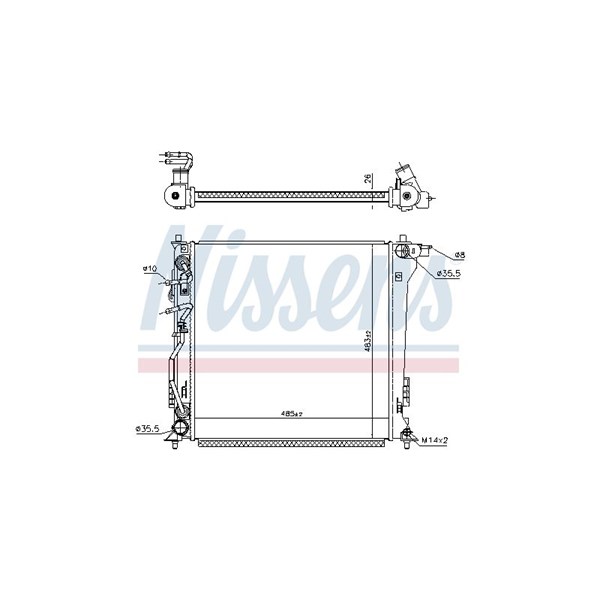 Kylare, motorkylning Nissens 606673 NISSENS
