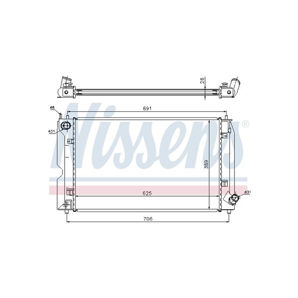 Kylare, motorkylning Nissens 64679A NISSENS Kylare, motorkylning Nissens 64679A NISSENS