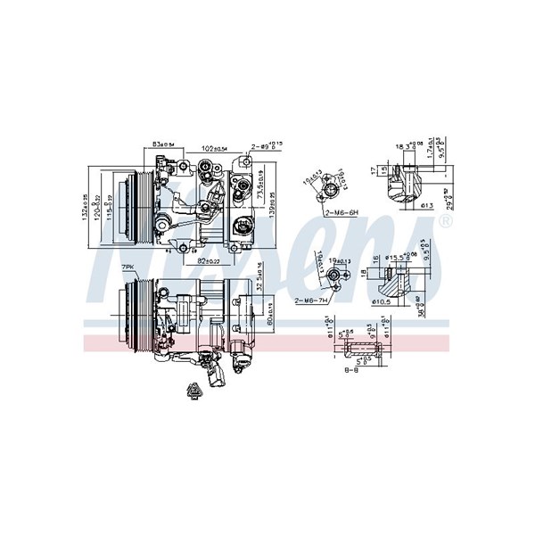 Kompressor, klimatanläggning 12V Nissens 890156 NISSENS