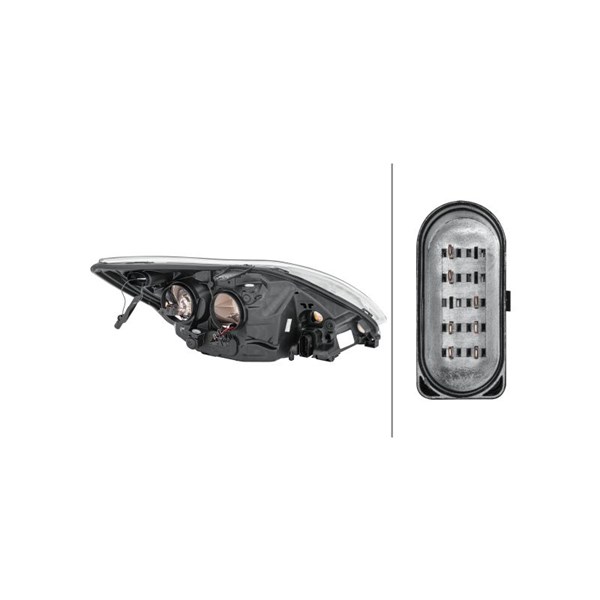 Strålkastare 12V, Vänster Hella 1EE 354 257-011 HELLA