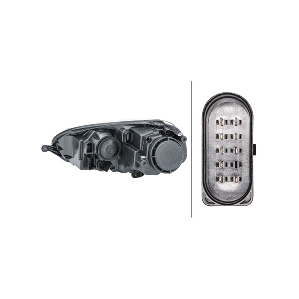 Strålkastare 12V, Höger Hella 1EG 247 007-621 HELLA