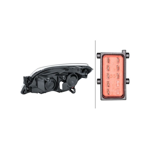 Strålkastare 12V, Höger Hella 1EG 270 370-321 HELLA