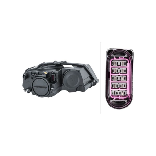 Strålkastare 12V, Vänster Hella 1EJ 009 648-011 HELLA