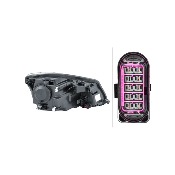 Strålkastare 12V, Vänster Hella 1EL 010 551-011 HELLA