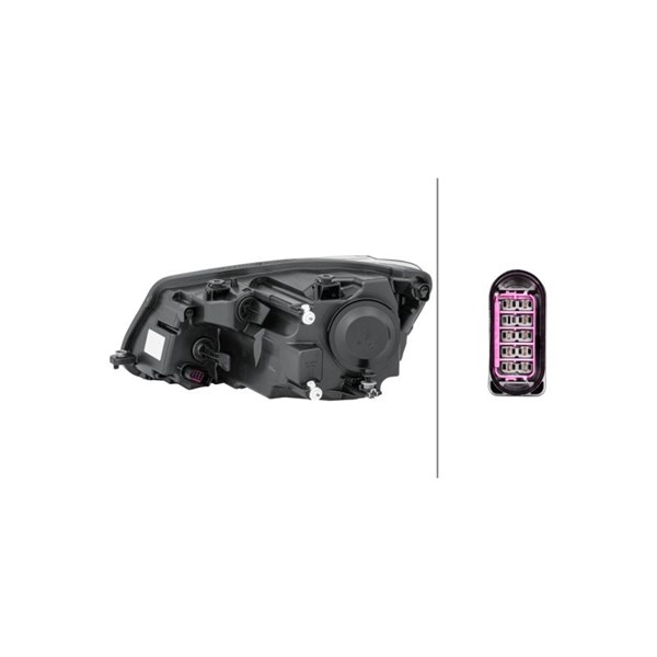 Strålkastare 12V, Höger Hella 1EL 010 551-021 HELLA