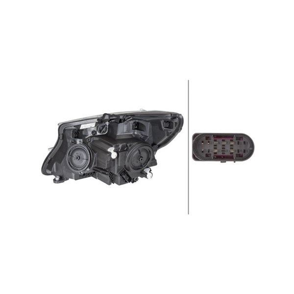 Strålkastare 12V, Höger Hella 1EL 011 284-881 HELLA
