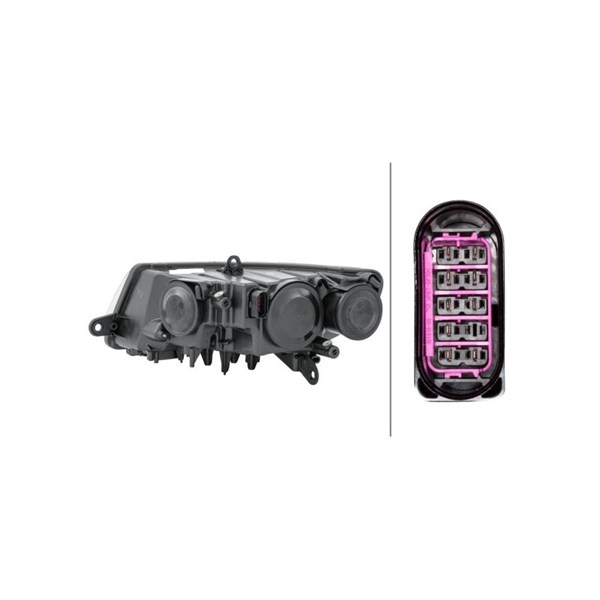 Strålkastare 12V, Höger Hella 1EL 247 047-261 HELLA