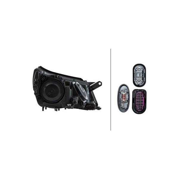 Strålkastare 12V, Vänster Hella 1ZS 009 549-211 HELLA