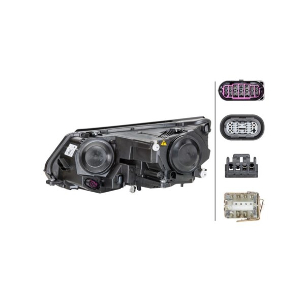 Strålkastare 12V, Höger Hella 1ZS 010 748-321 HELLA