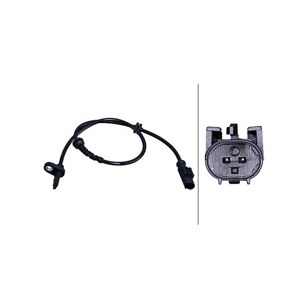 ABS-givare, Sensor, hjulvarvtal, Bakaxel Hella 6PU 358 218-011 HELLA