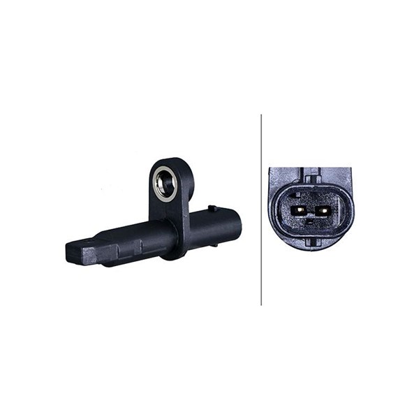 ABS-givare, Sensor, hjulvarvtal, Framaxel Hella 6PU 358 218-151 HELLA