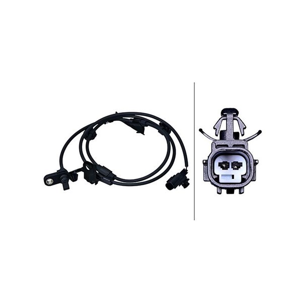ABS-givare, Sensor, hjulvarvtal, framaxel höger Hella 6PU 358 218 HELLA