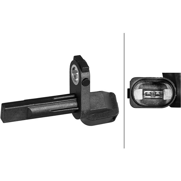 ABS-givare, Sensor, hjulvarvtal, Bakaxel höger, framaxel vänster, HELLA
