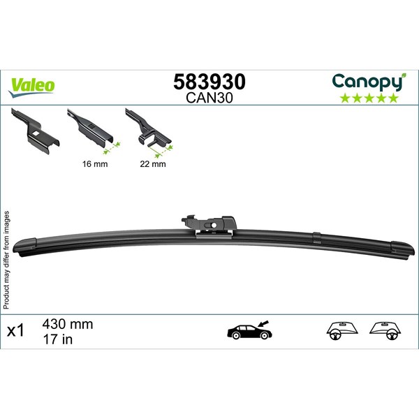 Torkarblad, Passagerarsida Valeo 583930 VALEO