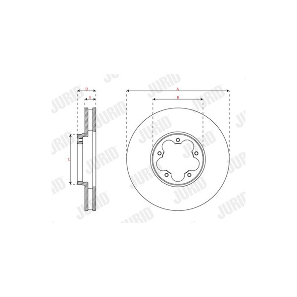 Bromsskiva Ventilerad, Framaxel Jurid 563701JC JURID Bromsskiva Ventilerad, Framaxel Jurid 563701JC JURID
