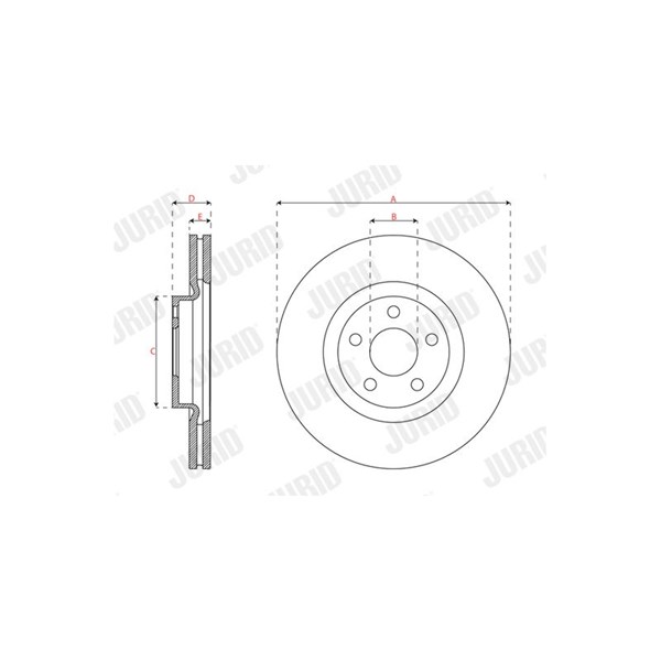 Bromsskiva Ventilerad, Framaxel Jurid 563702JC JURID Bromsskiva Ventilerad, Framaxel Jurid 563702JC JURID