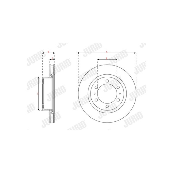 Bromsskiva Ventilerad, Framaxel Jurid 563726JC JURID Bromsskiva Ventilerad, Framaxel Jurid 563726JC JURID