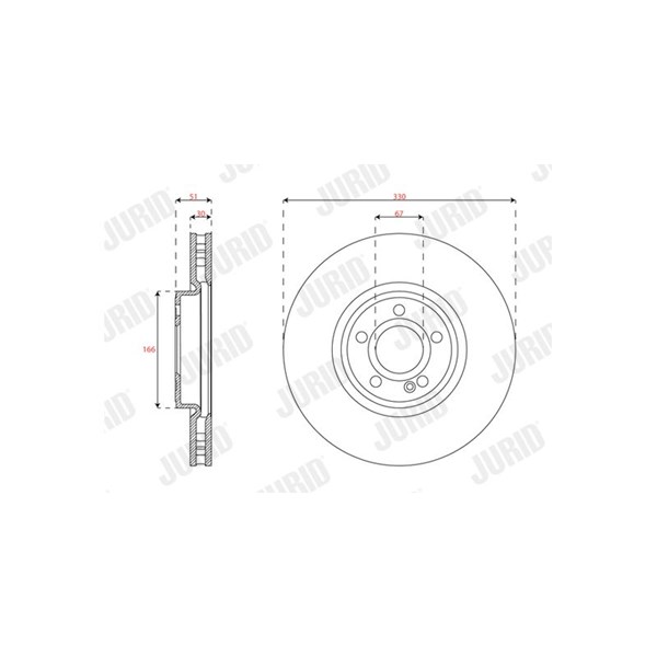 Bromsskiva Ventilerad, Framaxel Jurid 563754JC-1 JURID Bromsskiva Ventilerad, Framaxel Jurid 563754JC-1 JURID