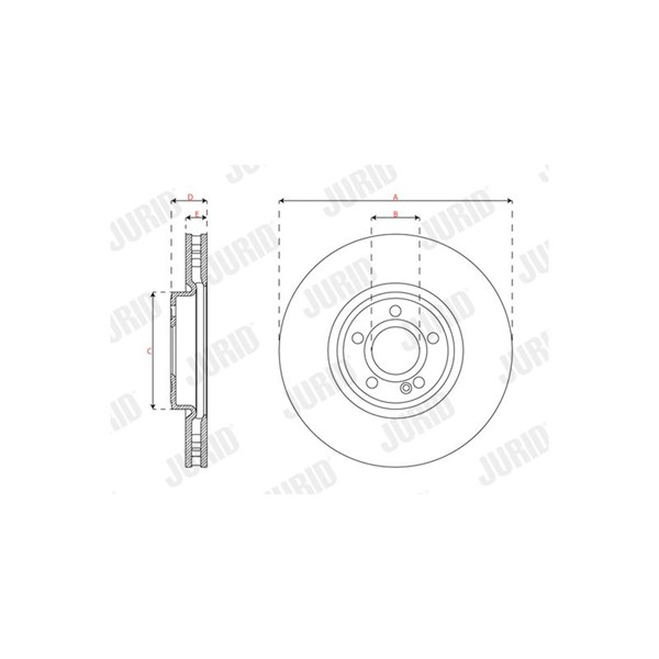 Bromsskiva Ventilerad, Framaxel Jurid 563754JC-1 JURID Bromsskiva Ventilerad, Framaxel Jurid 563754JC-1 JURID