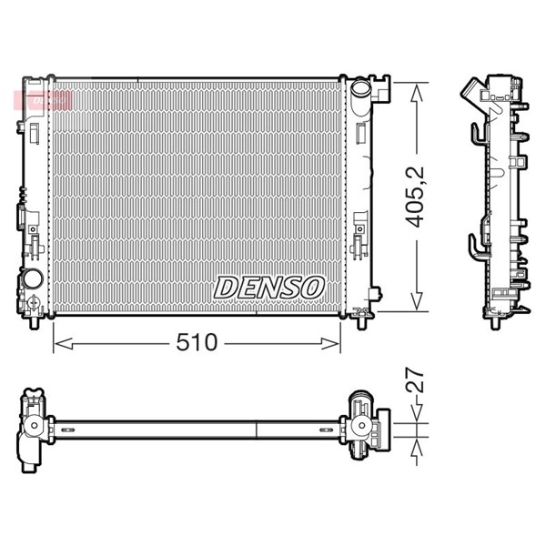 Kylare, motorkylning Denso DRM46076 DENSO