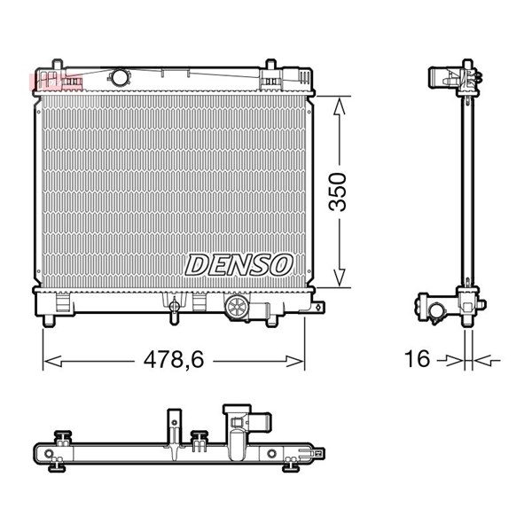Kylare, motorkylning Denso DRM50137 DENSO