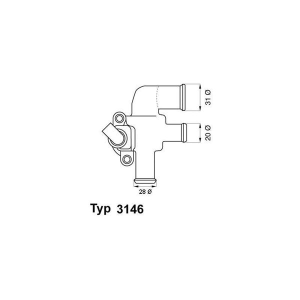 Termostat, kylvätska Borgwarner (wahler) 3146.90D BorgWarner (Wahler)