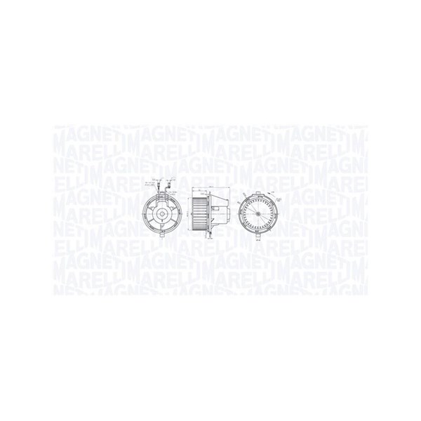 Kupéfläkt 12V Magneti marelli 069412770010 MAGNETI MARELLI