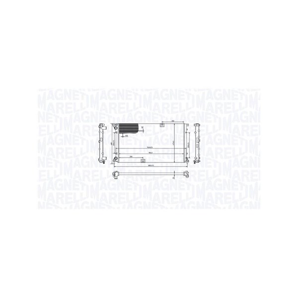Kylare, motorkylning Magneti marelli 350213213400 MAGNETI MARELLI