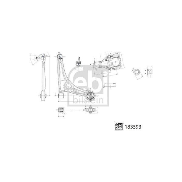 Länkarm, Ytter, framaxel höger, Nedre Febi bilstein 183593 FEBI BILSTEIN Länkarm, Ytter, framaxel höger, Nedre Febi bilstein 183593 FEBI BILSTEIN