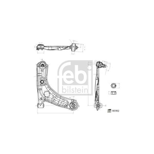 Länkarm, Ytter, framaxel höger, Nedre Febi bilstein 185902 FEBI BILSTEIN