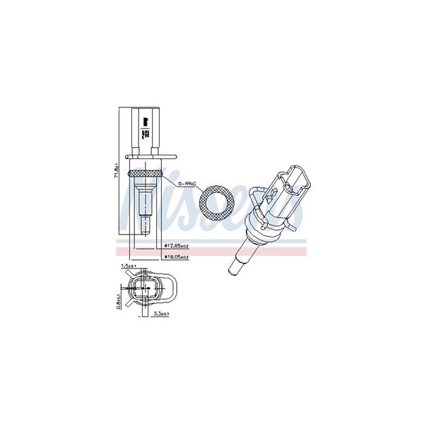 Kylvätsketemperatur-sensor Nissens 207018 NISSENS