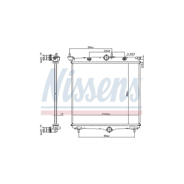 Kylare, motorkylning Nissens 607031 NISSENS