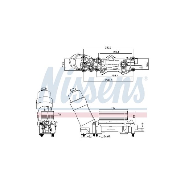 Oljekylare, motor Nissens 91336 NISSENS