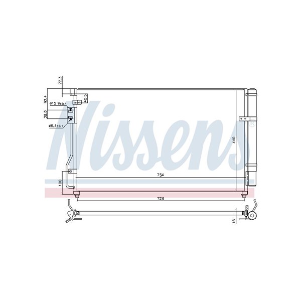 Kondensor, klimatanläggning Nissens 940630 NISSENS