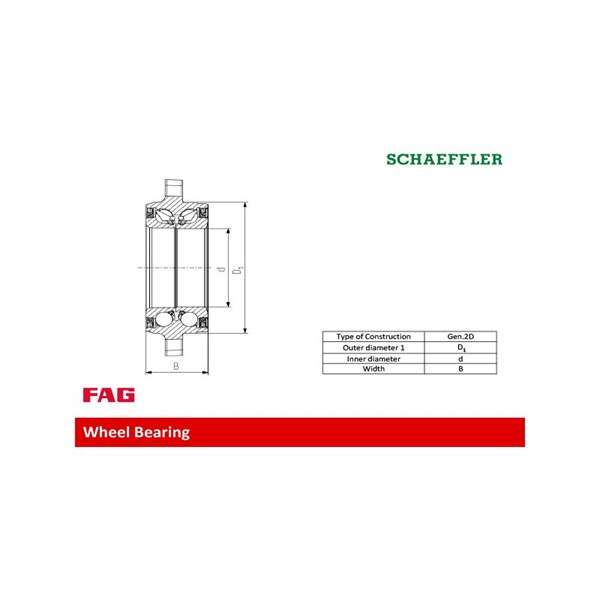 Hjullagersats, Framaxel Fag 713 6123 30 FAG
