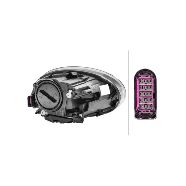 Strålkastare 12V, Vänster Hella 1E9 010 793-011 HELLA