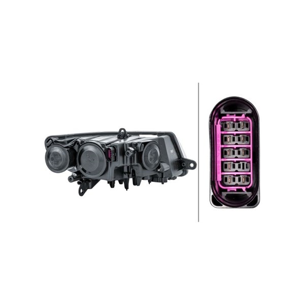 Strålkastare 12V, Vänster Hella 1EL 247 047-251 HELLA