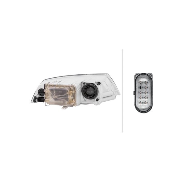 Strålkastare 12V, Vänster Hella 1EL 354 027-011 HELLA