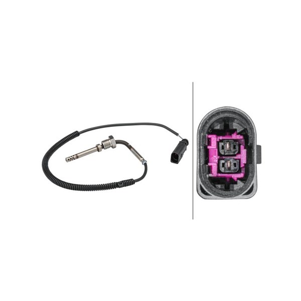 Sensor, avgastemperatur, Höger Hella 6PT 358 181-501 HELLA