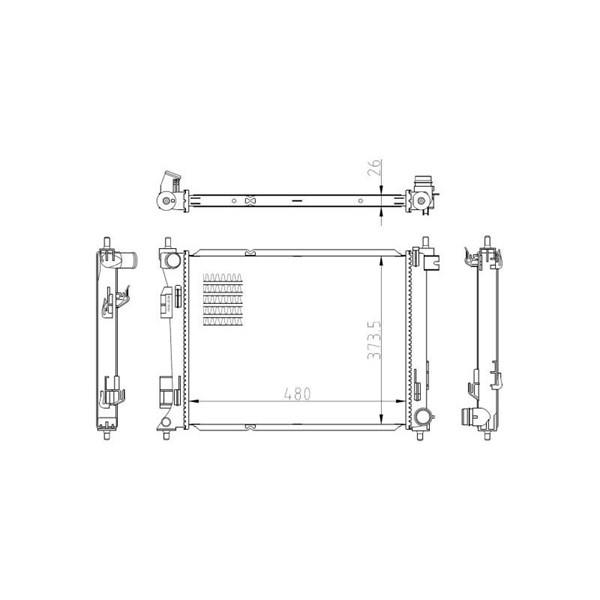 Kylare, motorkylning Nrf 550039 NRF Kylare, motorkylning Nrf 550039 NRF