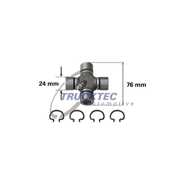 Led, kardanaxel Trucktec automotive 02.34.017 TRUCKTEC AUTOMOTIVE