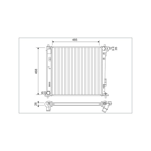 Kylare, motorkylning Valeo 701140 VALEO