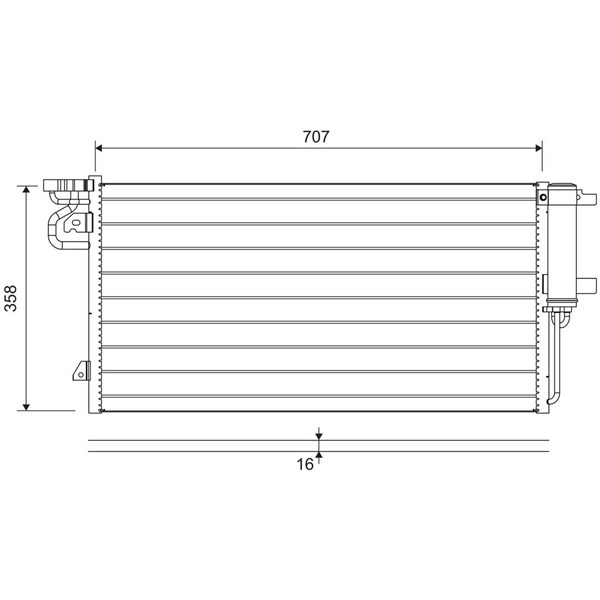 Kondensor, klimatanläggning Valeo 822690 VALEO